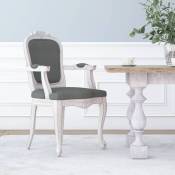 Chaise à manger gris foncé 62x59,5x100,5 cm tissu Vidaxl Grey