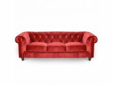 Chesterfield - canapé chesterfield 3 places velours