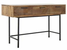 Console table en métal noir et bois de manguier coloris naturel - longueur 125 x profondeur 40 x hauteur 75 cm