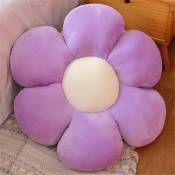 Coussin en peluche en forme de fleur - Coussin de sol - Coussin de chaise - Pour la maison et le jardin Groofoo Velours cristal,Violet,30 cm)