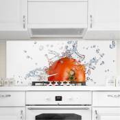 Crédence en verre - Fresh Tomato - Panorama Dimension: 50cm x 125cm