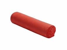 Drap housse 100% lin lavé couleur rouge,taille 140 x 190 cm PD10836-140