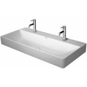 DuraSquare - Meuble-lavabo double 1000x470 mm, avec 2 trous pour robinet, DuraCeram, avec WonderGliss, blanc alpin 23531000721 - Duravit