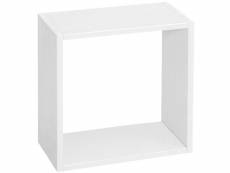 Etagère cube modulable en pin 32 x 32 x 17 cm blanc