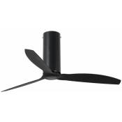 Faro Barcelona - Ventilateur de plafond tube fan m acier + verre, pc noir mat h: 45cm Ø128cm