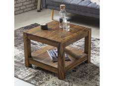 Finebuy table basse bois massif table de salon 60 x 45 x 60 cm | table d'appoint style maison de campagne | meubles en bois naturel table de sofa | ta