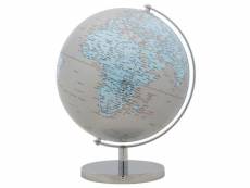 Globe décoratif, plastique et fer, couleur argent, dimensions : 25 x 25 x 34 cm 8052773583930