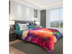 Homemania literie dream - double - avec drap housse, drap, taie d'oreiller -multicolore en coton, 240 x 280 cm