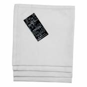 Homescapes - Lot de 4 serviettes de table en coton,