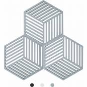 Kitchen Pot Coaster Tapis de Protection en Silicone Teffa (Gris, Raya Hexagonal: 160x138x8mm)