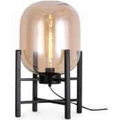 Lampe de table - Lampe de salon designer - Grau Ambre - Verre, Fer - Ambre