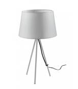 Lampe de table Marilyn 1 ampoule Métal,tissu blanc