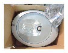 Lanterne grise avec lampe 250W blanc chaud 3000K cdm-t G12 ballast ferro pour mat ø 60 à 76mm master city CGP431 Philips 505511