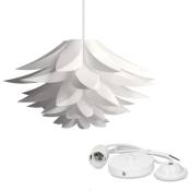 Lustre - Lampe design lotus - Abat-jour à monter - Luminaire iq plafond - Ensemble avec montage plafonnier câble