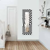 Miroir décoratif rectangulaire Riflesso 40x120cm Motif Zèbre Noir et blanc - Noir / Blanc