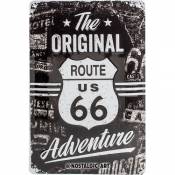 Nostalgic-Art 22224 Plaque en tôle Motif Route 66 Inscription The Original Adventure 20 x 30 cm