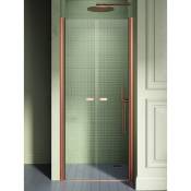 Otitec - Porte de douche battante 150 cm cuivre brossé