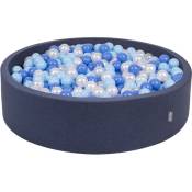Piscine à Balles 120X30cm/1000 Balles Grande Rond Pour Bébé, Bleu Foncé:Baby Blue/Bleu/Perle - bleu foncé:baby blue/bleu/perle - Kiddymoon