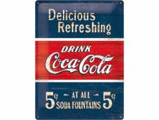 Plaque métallique coca-cola delicious refreshing