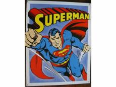 "plaque super hero superman en plein vol affiche tole usa"