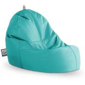 Pouf Lounge Similicuir Outdoor Turquoise Happers Turquoise