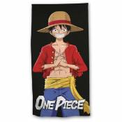 Serviette de plage - One Piece - Luffy - 70x140 cm - Noir