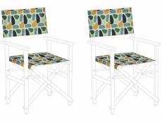Set de 2 toiles de rechange pour chaises avec motif taches multicolore cine 309078