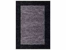 Shaggy - tapis à bordures - gris foncé 120 x 170