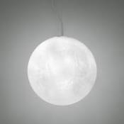 Suspension Murano / Ø 40 cm - Plastique effet verre givré - Slide blanc en plastique