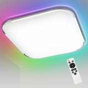 SWANEW Plafonnier LED 24W Plafonniers bureau Plafonnier salle de bain éclairage RGB - RGB