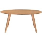 Table à manger design scandinave ovale bois clair L160 cm marik - Chêne clair