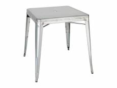 Table carrée en acier gris 668mm - bolero bistro -
