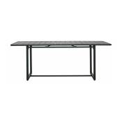 Table rectangulaire en fer noir 200x90 cm Helo - House
