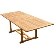 Table rectangulaire en teck aspect huilé aedan L.180-240