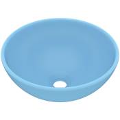 Vidaxl - Lavabo rond de salle de bain Bleu clair mat 32,5x14cm Céramique matte light blue