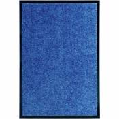 Vidaxl - Paillasson lavable Bleu 40x60 cm Bleu
