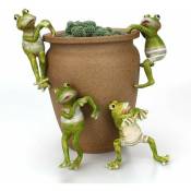 4 statues de jardin de grenouille, décorations de