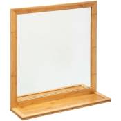 5five - miroir avec tablette 51x30cm bambou - Bambou
