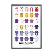Affiche Foot - Toulouse FC Maillots Historiques 30x40 cm