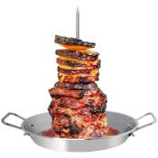 Brochette Verticale pour Grill-Al Pastor Brochette Verticale BréSilienne pour Tacos Al Pastor, Shawarma, Kebabs,