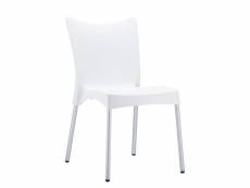 Chaise de jardin empilable juliette , blanc