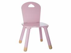 Chaise douceur rose pour enfant en bois