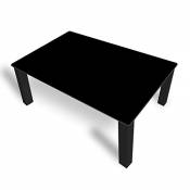 DekoGlas FMK-51-070 Table Basse en Verre Noir uni Hauteur