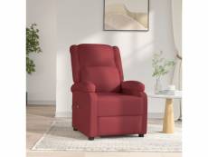Fauteuil inclinable électrique | fauteuil de relaxation rouge bordeaux similicuir meuble pro frco14135