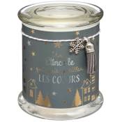Fééric Lights And Christmas - Bougie Parfumée Pot en verre imprimé avec Déco 265 g - Feeric Christmas - Gris