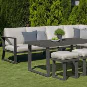 Hevea - Salon de jardin avec sofa en aluminium Bolon