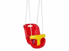 Hombuy® siège de balançoire pour bébé et corde balançoire de jardin avec dossier grand cadeau pour les enfants en bas âge rouge