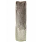 Jolipa - Vase cylindrique en verre gris 13x13x41 cm