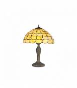 Lampe de table Tiffany Breeze 2 Ampoules Beige 6,5 Cm