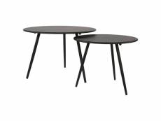 Lesli living table d'appoint rafael 60x41 cm noir